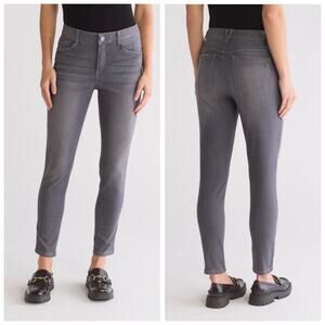 Democracy Ab'Solution High Waist Skinny Jeans Women's Gray Wash Stretch Denim- 8